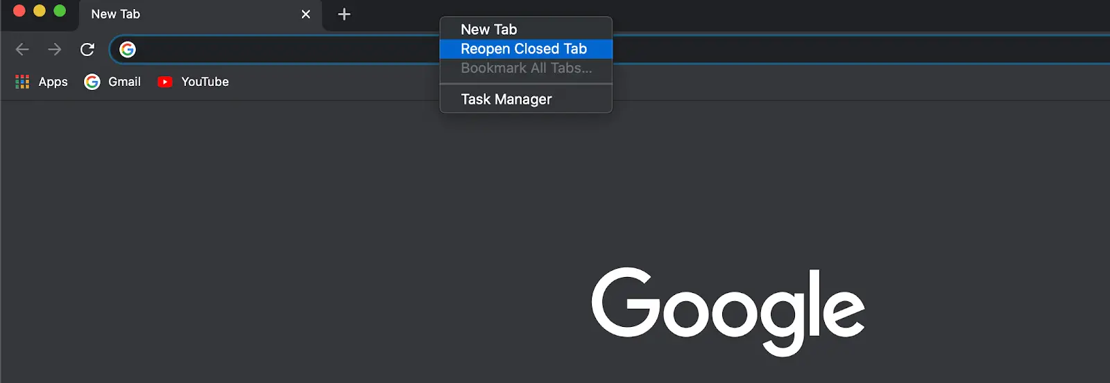 How to open recently closed tabs in Chrome