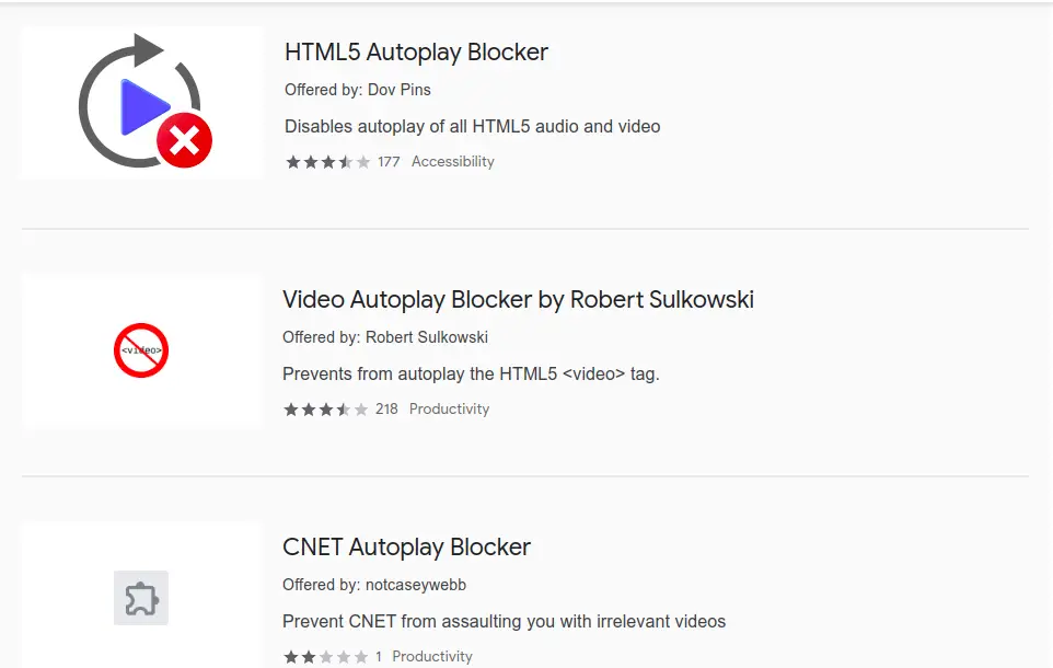 stop autoplay videos in Chrome