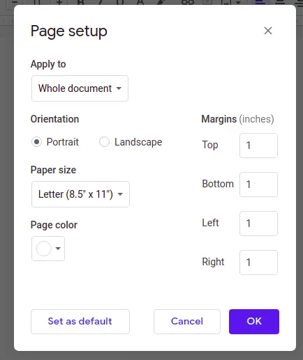 how to delete a blank page in google docs