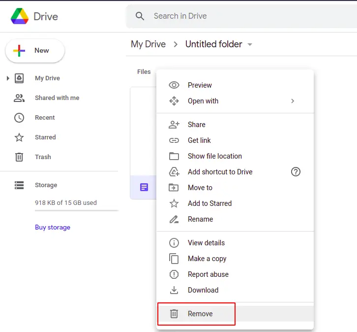 How to delete files from Google Drive