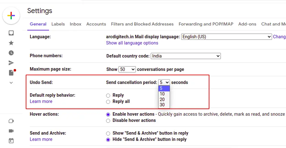 How to recall an email in Gmail