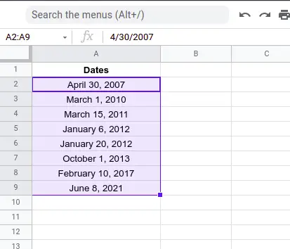 Steps to sort by date in Google Sheets