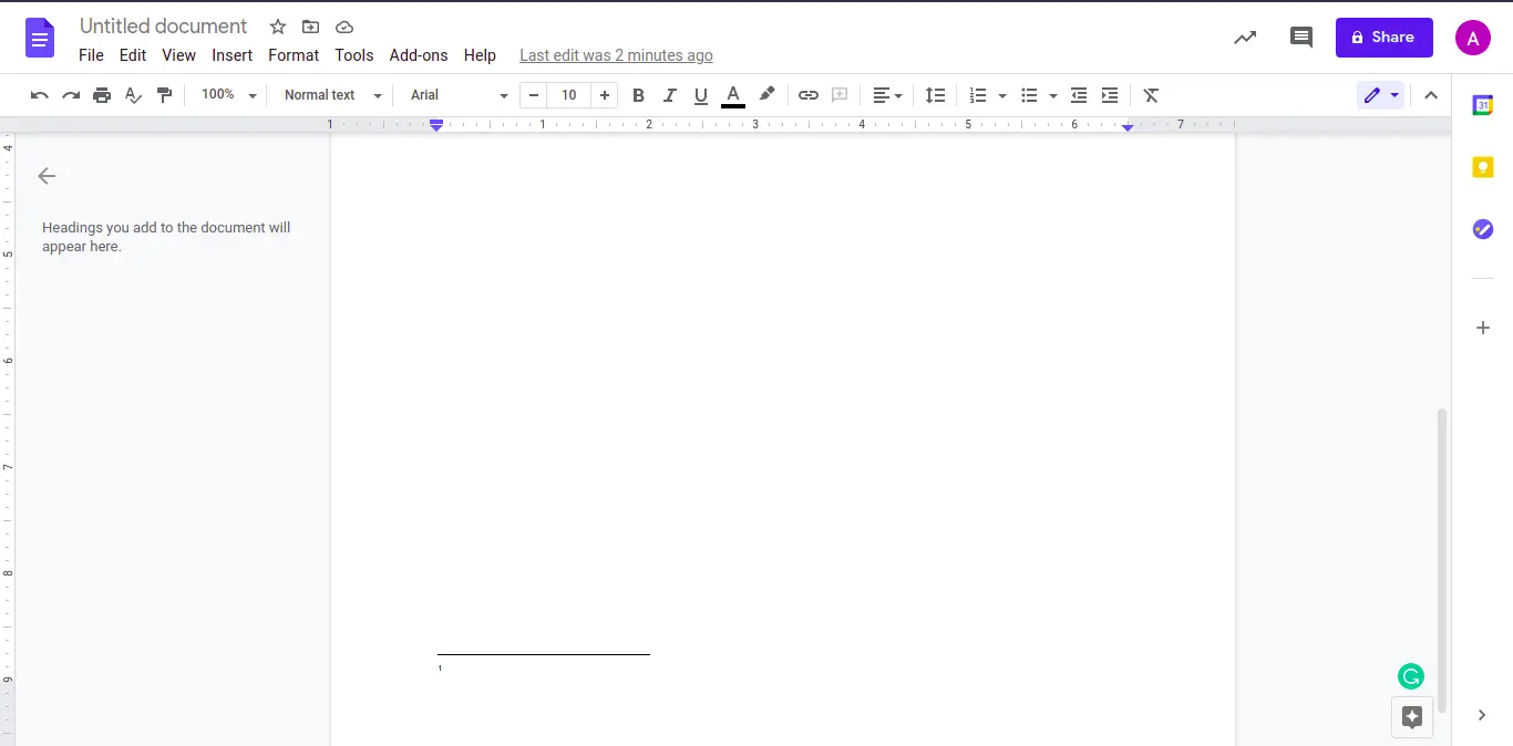 How to add a footnote in Google Docs