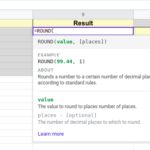 How to round in google sheets