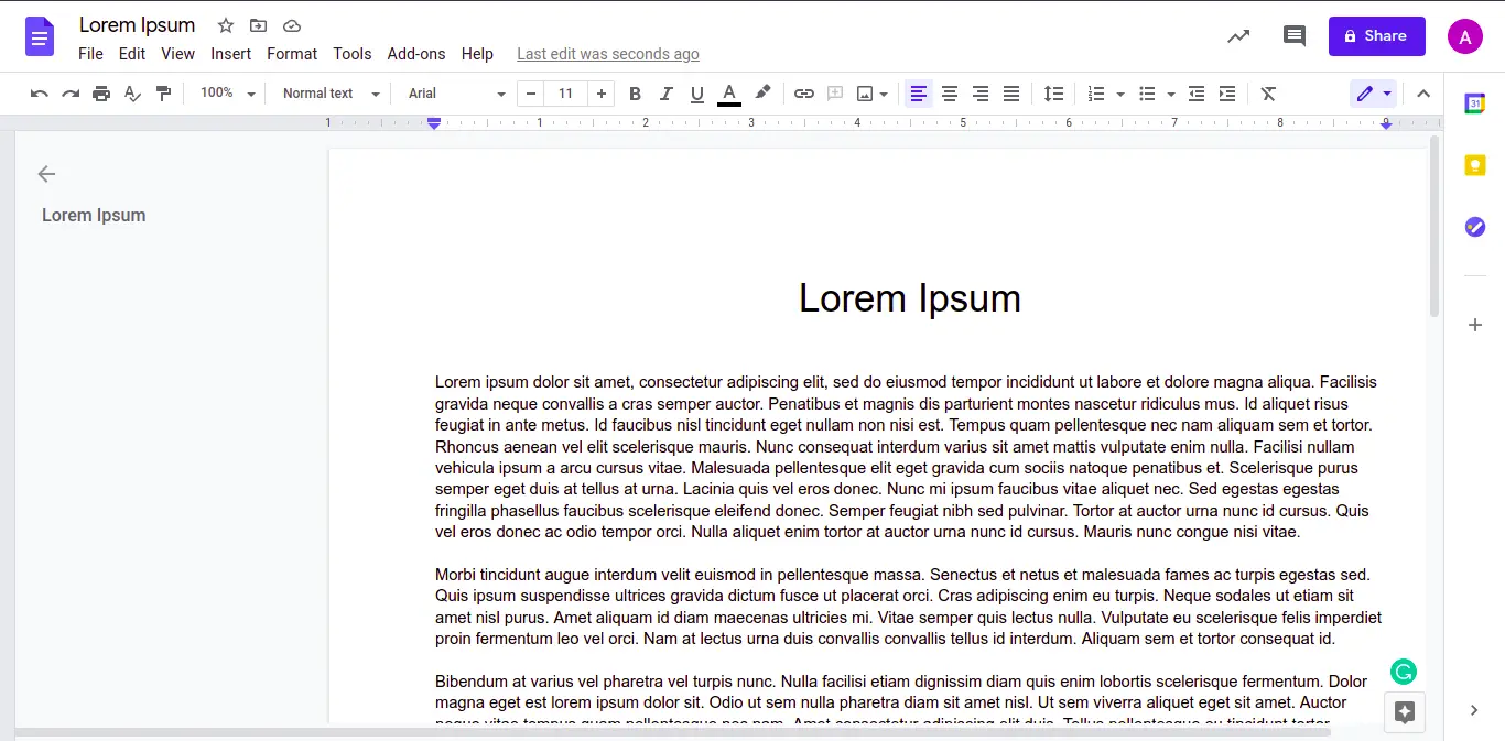 How to change orientation to landscape in Google Docs