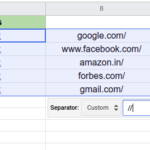 How to Split URL to Get the Domain name in Google Sheets?