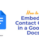 How to Embed a Contact Card in a Google Docs?