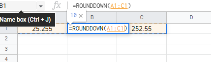 Round Numbers in Google Sheets