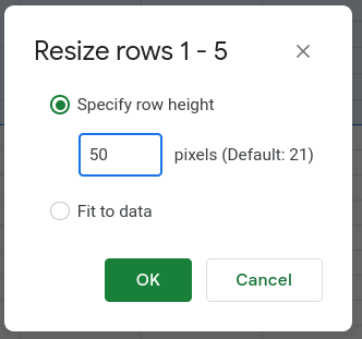 How To Change Row Height In Google Sheets
