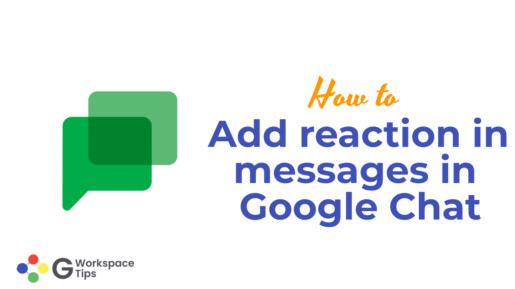 Add reaction in messages in Google Chat