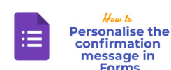 Personalise the confirmation message in Forms