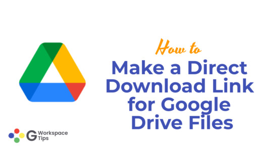 Make a Direct Download Link for Google Drive Files