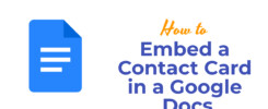 How to Embed a Contact Card in a Google Docs