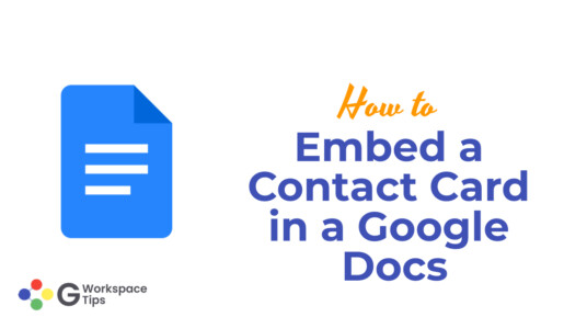 How to Embed a Contact Card in a Google Docs