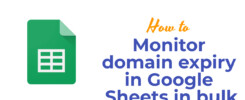 monitor domain expiry in Google Sheets in bulk
