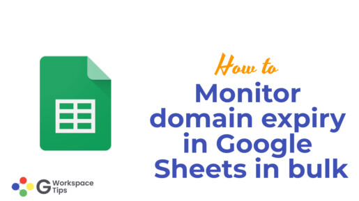 monitor domain expiry in Google Sheets in bulk