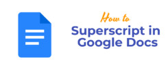 Superscript in Google Docs