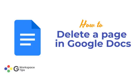Delete a page in Google Docs