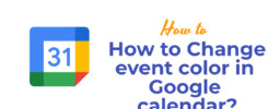 How to Change event color in Google calendar?