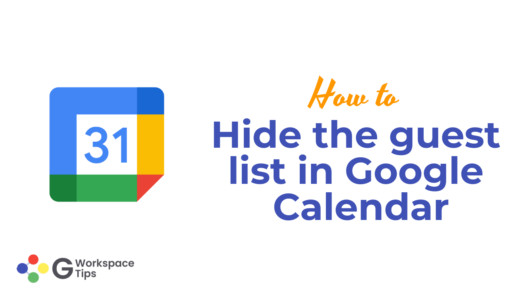 Hide the guest list in Google Calendar
