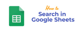 search in Google Sheets