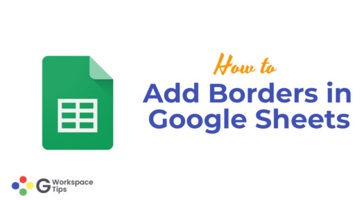 Add Borders in Google Sheets