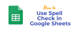 use Spell Check in Google Sheets