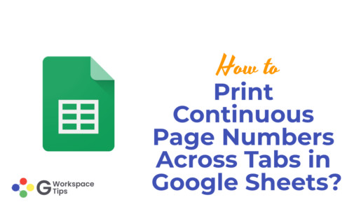 Print Continuous Page Numbers Across Tabs in Google Sheets?