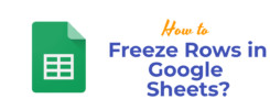 Freeze Rows in Google Sheets?